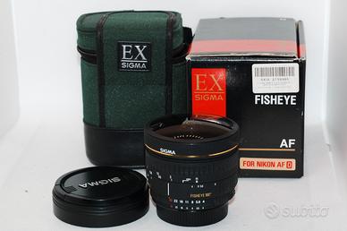 obiettivo lente Nikon sigma 8mm fisheye 180° Wide 