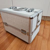 Beauty case glitter strass valigetta cosmetici tro