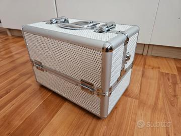 Beauty case glitter strass valigetta cosmetici tro