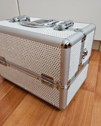 Beauty case glitter strass valigetta cosmetici tro