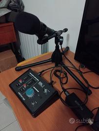 Microfono Scheda audio Preamplificatore Cavi Asta 