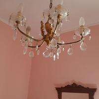 Lampadari Vintage con Gocce di Cristallo