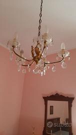 Lampadari Vintage con Gocce di Cristallo