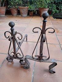 Coppia alari per camino stile Vintage - caminetto