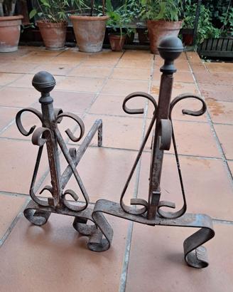 Coppia alari per camino stile Vintage - caminetto