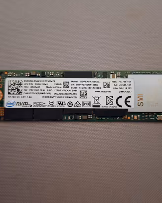 SSD M.2 NVMe 256GB Intel (formato 2280)
