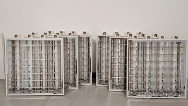 6 Plafoniere  al neon da controsoffitto 