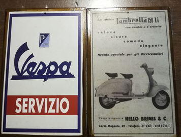 Cartoline metallo varie mis