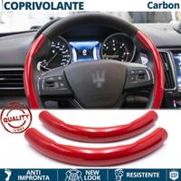 COPRIVOLANTE per MASERATI FIBRA CARBONIO Rosso