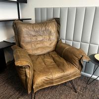 Poltrona in pelle Diesel per Moroso