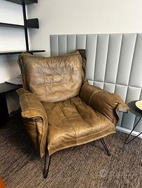 Poltrona in pelle Diesel per Moroso