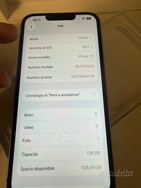 Iphone 13 bianco 128 gb