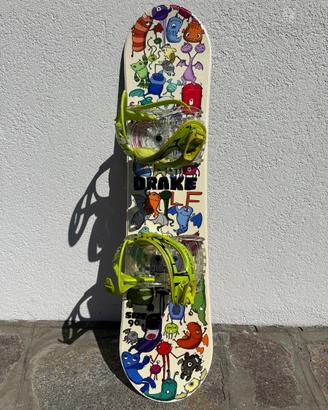 Snowboard Drake 90 cm bambino con attacchi