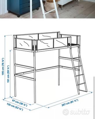 letto rialzato IKEA