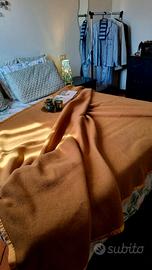 coperta vintage lana vergine naturale 