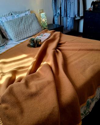 coperta vintage lana vergine naturale 