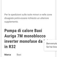 Pompa di calore Baxi Auriga 7M