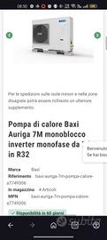 Pompa di calore Baxi Auriga 7M