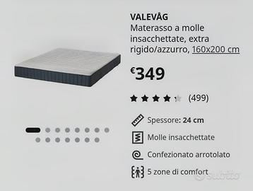 Materasso valevag Ikea 160x200 