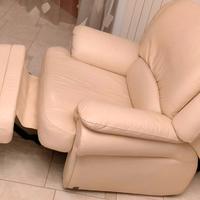 Poltrona in Vera Pelle Ribaltabile della Calia