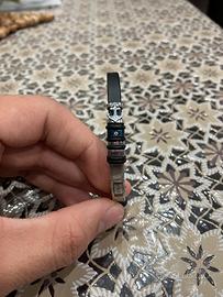 Bracciale stroili uomo acciaio e silicone nero