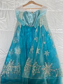 VESTITO CARNEVALE ELSA FROZEN DISNEY - 9/10 ANNI