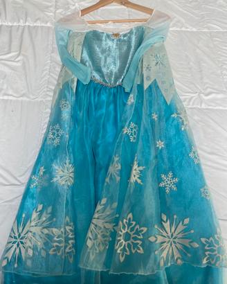 VESTITO CARNEVALE ELSA FROZEN DISNEY - 9/10 ANNI