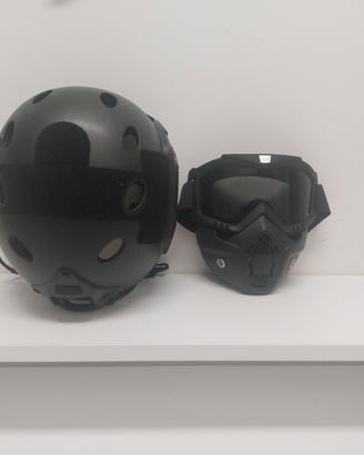 Kit Tattico Softair Elmetto FAST + Maschera