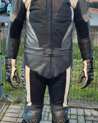 Tuta da moto in pelle Yamaha taglia 56