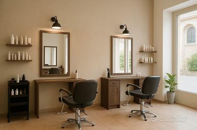 Salone parrucchieri avviato con personale