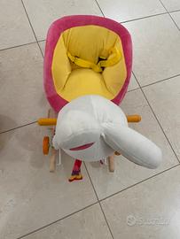 Coniglietto a dondolo legno