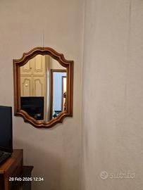 Specchiera Vintage anni '70 in Legno Dorato