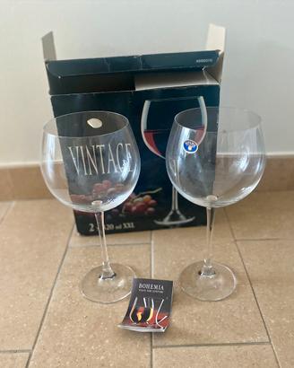 Set di n.2 calici Bohemia Crystal Maxi