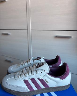 Adidas Samba bianche e bordeaux