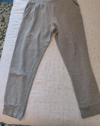 Pantalone tuta felpato Kappa uomo grigio