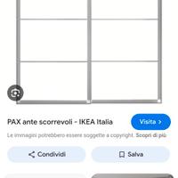 Telai ante scorrevoli armadio ikea