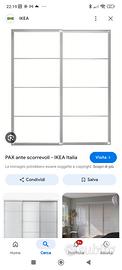Telai ante scorrevoli armadio ikea