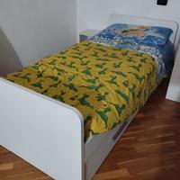 2 letti singoli con cassetti contenitore 