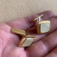 VECCHIA COPPIA DI GEMELLI VINTAGE MADREPERLA