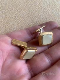 VECCHIA COPPIA DI GEMELLI VINTAGE MADREPERLA