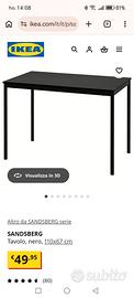 Tavolo nero da cucina  ikea
