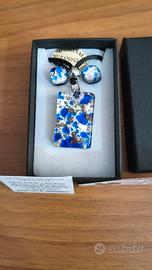 Collana con orecchini in vetro di Murano ,nuovo