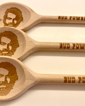Tris Cucchiai Legno Bud Spencer Nuovi Originali