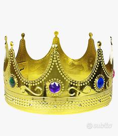 Corona re regina costume Halloween carnevale