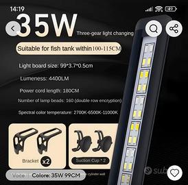 lampada led acquario 100cm