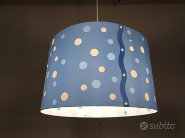 LINEA ZERO - Lampadario Pois D.40 azzurro/bianco