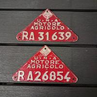 Coppia di targhette  vintage  anni 50-60