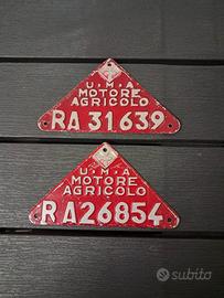Coppia di targhette  vintage  anni 50-60