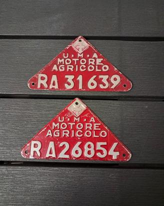 Coppia di targhette  vintage  anni 50-60