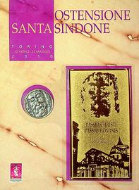 Medaglia e targa Ostensione Sindone 2010 - Bolaffi